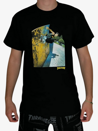 Remera Thrasher Mic E Walrise Negro