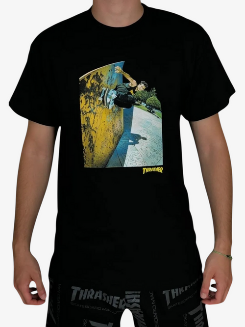 Remera Thrasher Mic E Walrise Negro