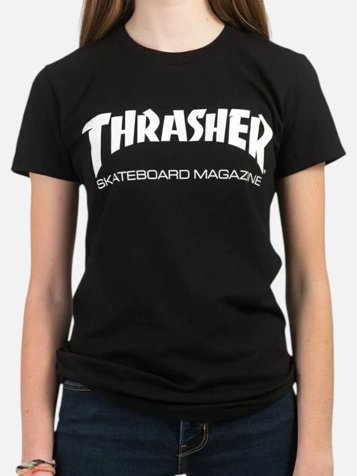 Remera Thrasher Skate Magazine Mujer Negro