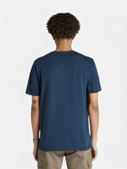 Remera Timberland Logo Graphic Azul Naranja