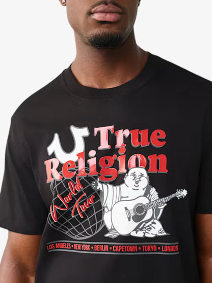 Remera True Religion Buddha World Tour Negro