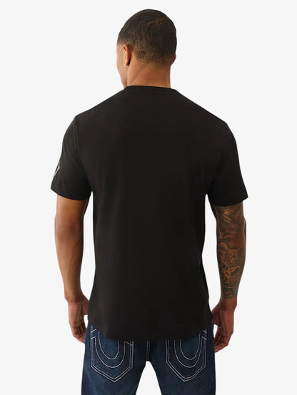 Remera True Religion Overlap Buddha Tee Negro