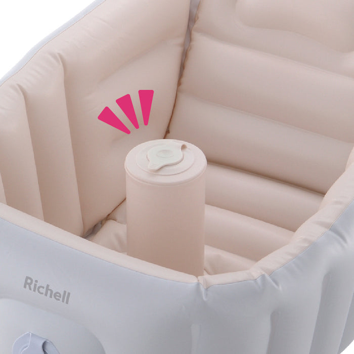 Richell Inflatable Soft Baby Bath Step Up