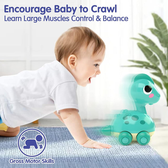 The Kiddie Concept Dinosaur Crawling Musical and Interactive Baby Toy