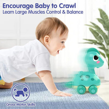 The Kiddie Concept Dinosaur Crawling Musical and Interactive Baby Toy