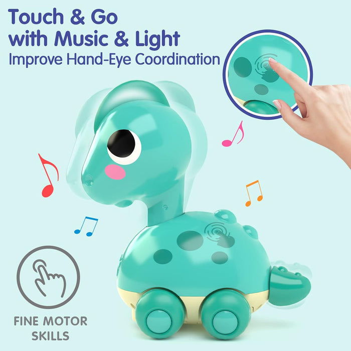 The Kiddie Concept Dinosaur Crawling Musical and Interactive Baby Toy