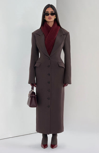 Ursula Coat - Plum Brown