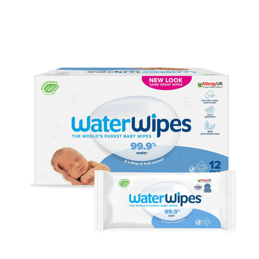WaterWipes Biodegradable Mega Value 12x60s (720 Wipes)