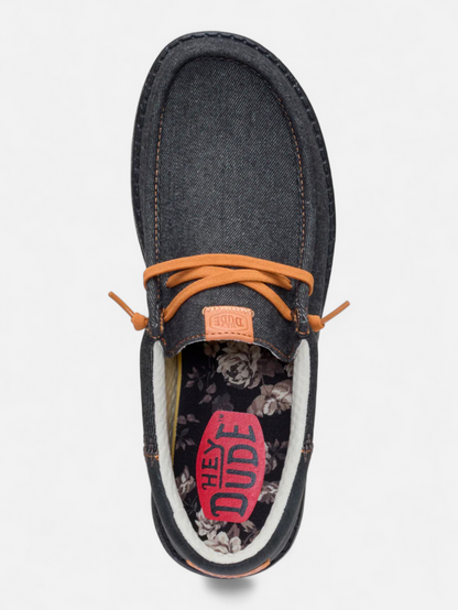 Zapatos Hey Dude Wally Funk Denim Gris
