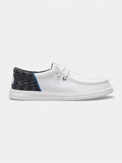 Zapatos Hey Dude Wally Funk Jersey Jacquard Blanco Negro Azul