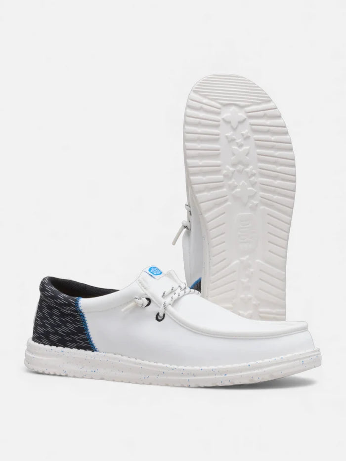 Zapatos Hey Dude Wally Funk Jersey Jacquard Blanco Negro Azul