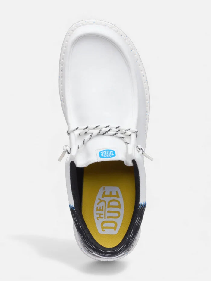 Zapatos Hey Dude Wally Funk Jersey Jacquard Blanco Negro Azul