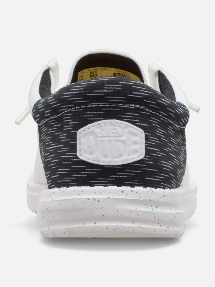 Zapatos Hey Dude Wally Funk Jersey Jacquard Blanco Negro Azul