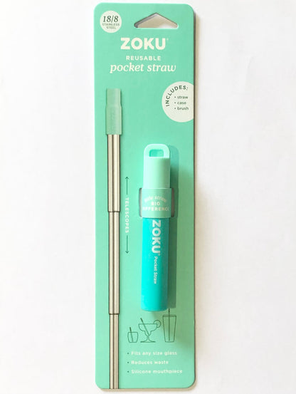 ZOKU Stainless Steel Pocket Straw