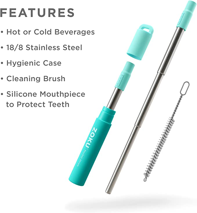 ZOKU Stainless Steel Pocket Straw